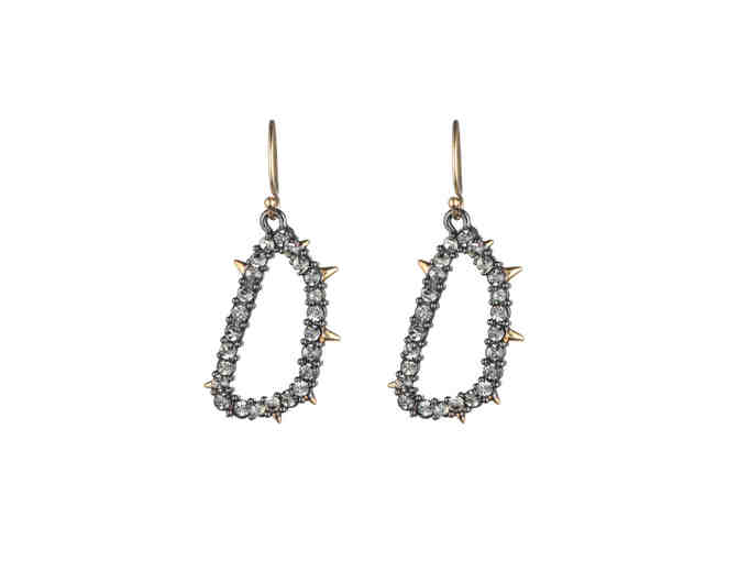 Alexis Bittar - Gunmetal Crystal Spike Earrings and Necklace set
