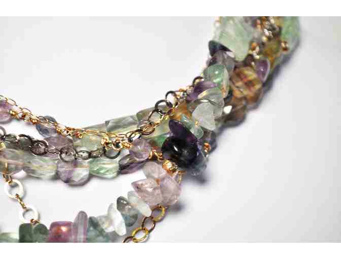 Multi Strand Fluorite Cocktail Necklace