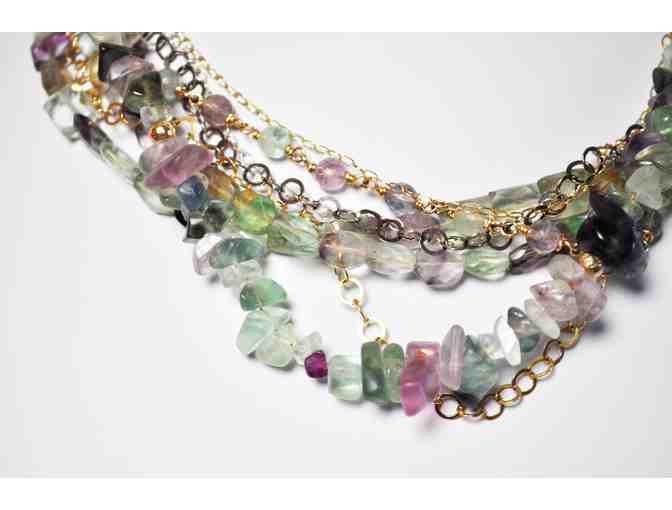 Multi Strand Fluorite Cocktail Necklace