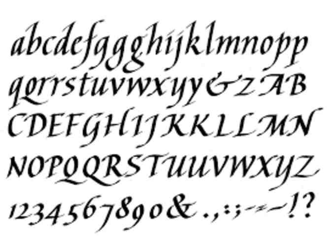 Virginia Lucas Hart: Calligraphy Class for 6-8 Kids!!