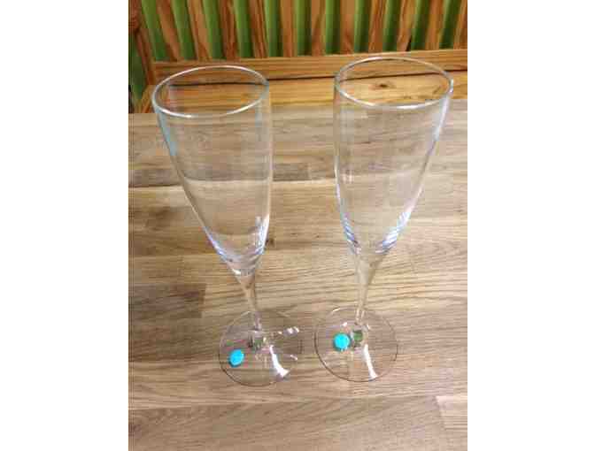 Tiffany & Co: Pair of Champagne Flutes