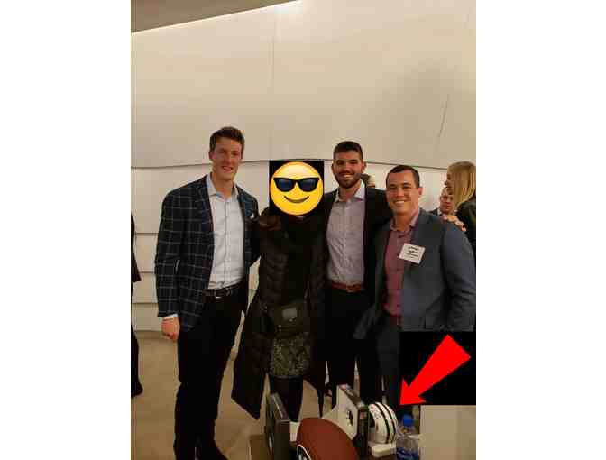 NY Jets - signed mini helmet by #2 Myers, #4 Edwards & #42 Hennessy