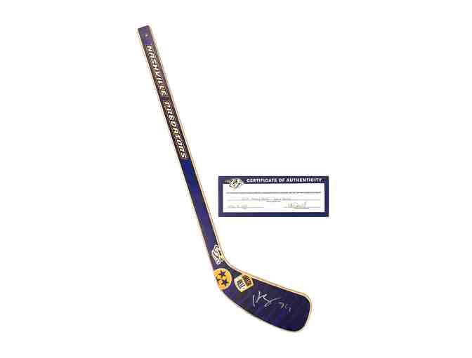 Nashville Predators Juuse Saros Autographed Mini Hockey Stick