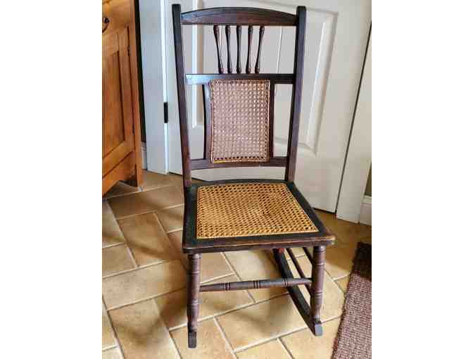Antique cane rocker