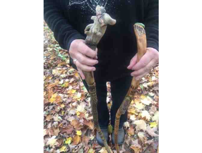 Driftwood walking stick by artist Ed Gray (Jikiwe) (1 of 2)