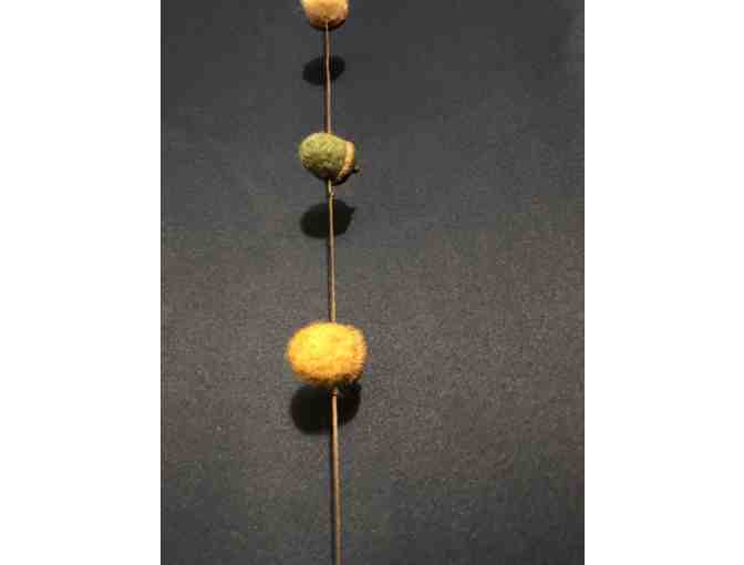 Hand-felted acorn garland
