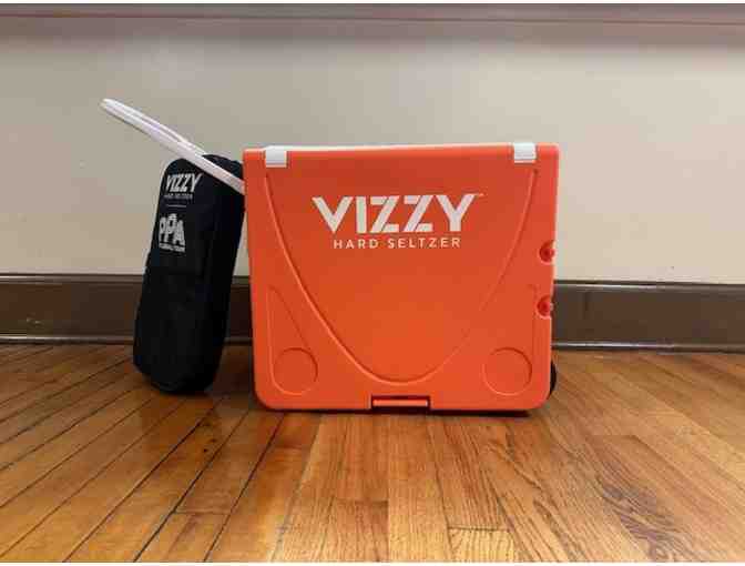 Vizzy 2 Wheel Cooler that turns into a table!! Plus Pickle ball paddles!