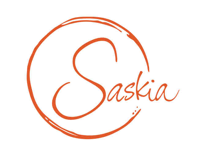 Saskia - Silver Circle Gemstone Earrings with Carnelian