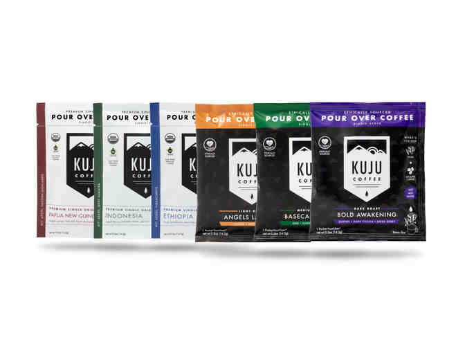 Kuju Coffee Single-Serve Pour Over Variety Sampler + Kuju Enamel Mug