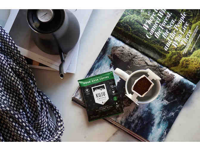 Kuju Coffee Single-Serve Pour Over Variety Sampler + Kuju Enamel Mug