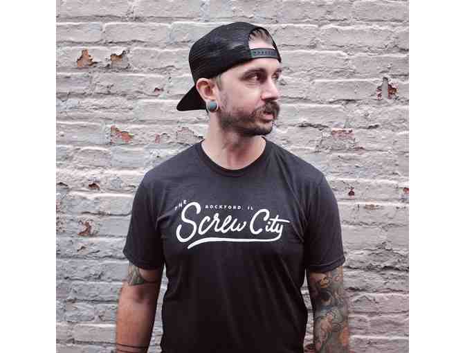 Rockford Art Deli Custom Shop 25-shirt, 1-color Allmade brand shirts (sizes XS-4XL)