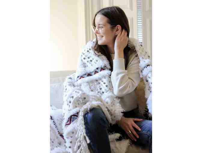 Embroidered Moroccan Handira (Wedding Blanket)