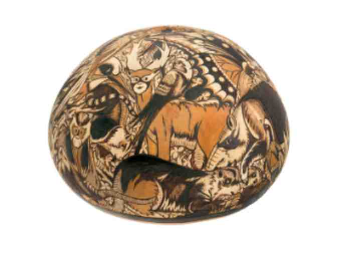 Amazon Jungle Fine Art Carved Gourd