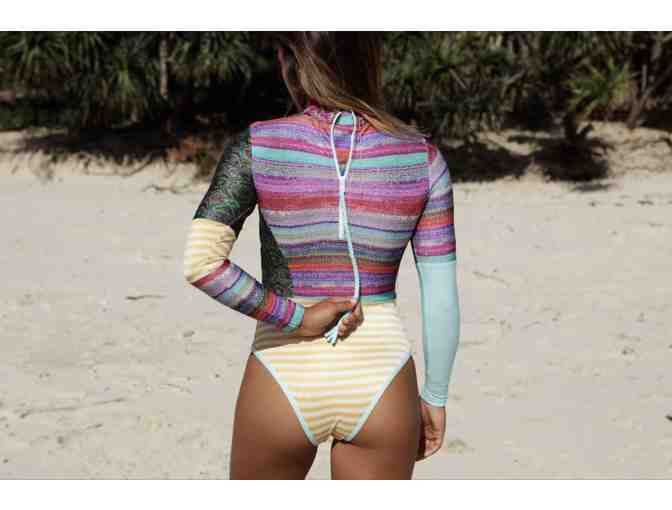 Rip Tide One Piece Long Sleeve Upcycled Surf Suit