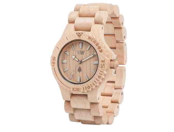 We-Wood Watches: Date Beige Unisex Watch
