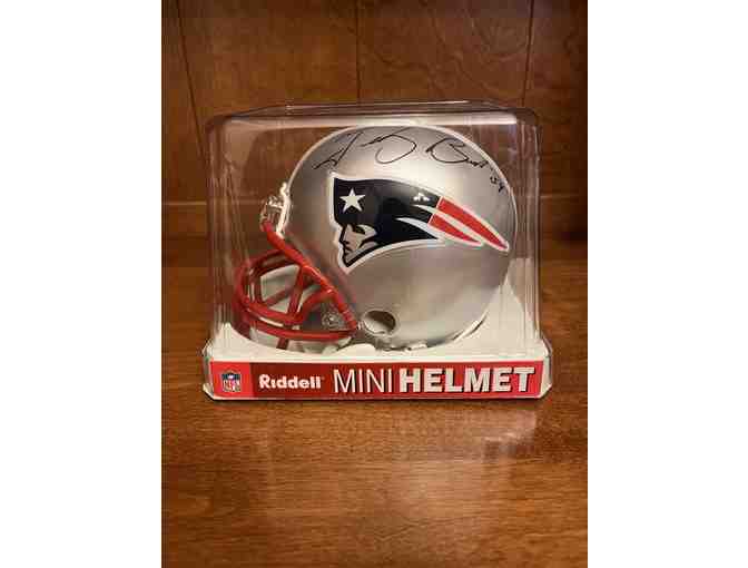 BUNDLE: Tedy Bruschi Silver Mini Helmet and Richard Seymour Autographed Photo