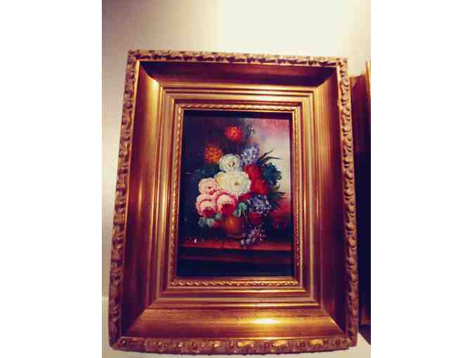 Pair of Framed Still Life original oil paintings by an English artist