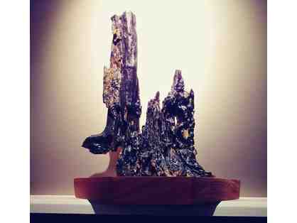 Handmade Wood Sculpture Entitled "The Tetons," signed.