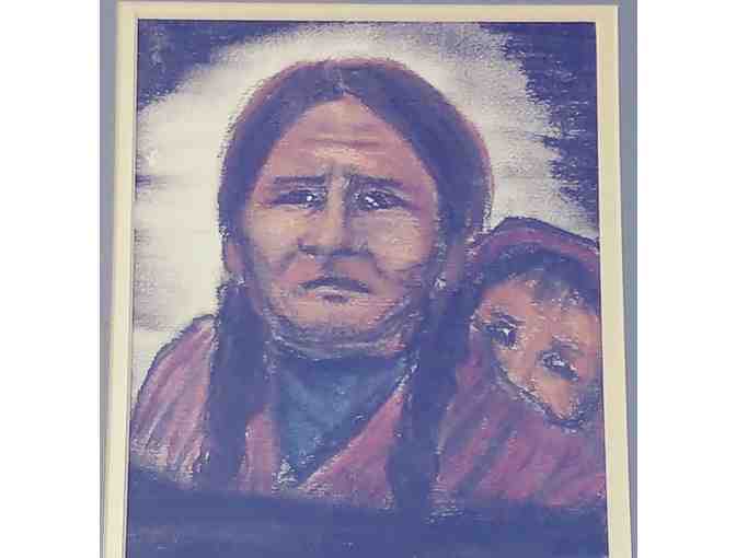 Generations, a Native American Framed Pastel
