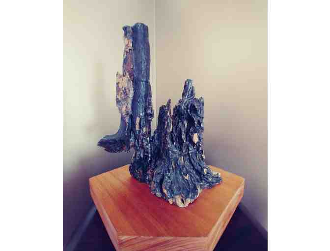 Handmade Wood Sculpture Entitled 'The Tetons,' signed.