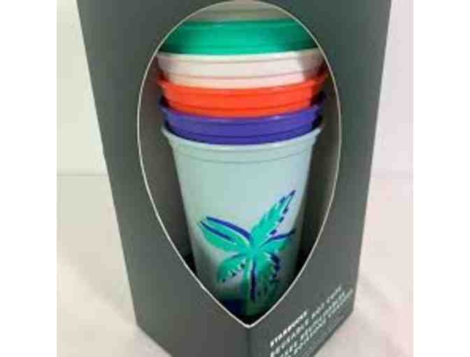 Starbucks Pack of 6 Reusable Hot Cups and Lids plus One Pound of Espresso Roast Beans