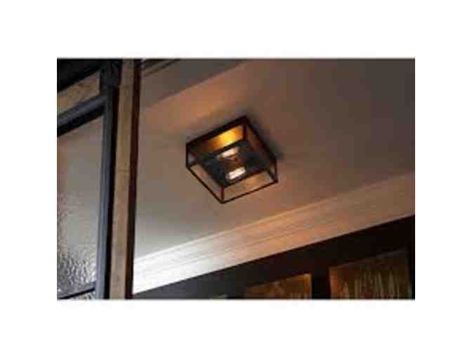 Allen + Roth Bristow Flushmount Ceiling Fixture with Aged Bronze Finish