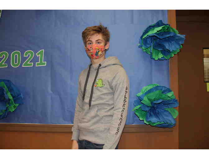 Bubble Tea Rex Cafe Grey Super Soft Hoodie in Women's Size Small