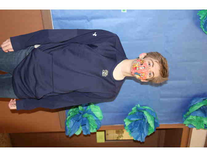 NT Under Armour Mens Loose fit Size Large Navy Performance Crewneck Pullover