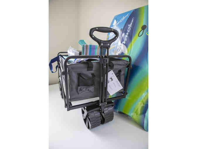 The Family Beach Day Basket: Beach wagon, boogie boards, $50 Ruby's, and more