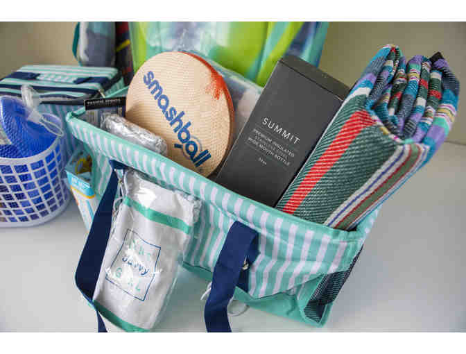 The Family Beach Day Basket: Beach wagon, boogie boards, $50 Ruby's, and more