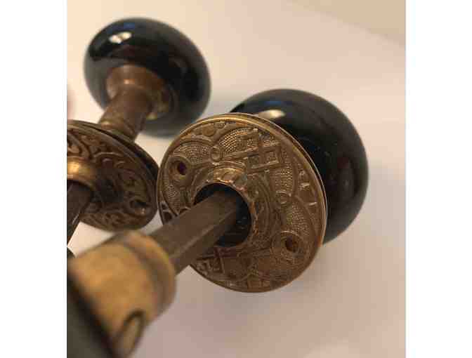 Pair of Antique Ceramic Door Knobs