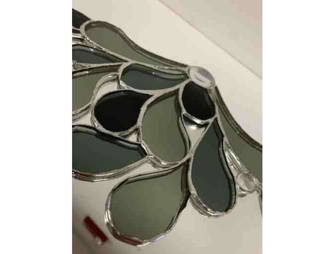 Small Oval Mirror with Stained Glass Ornament