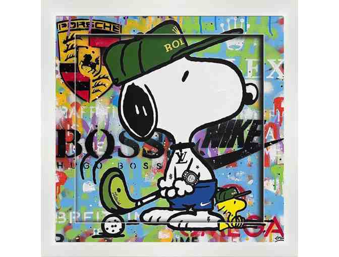 Snoopy Golfing Custom Pop Art - Photo 1