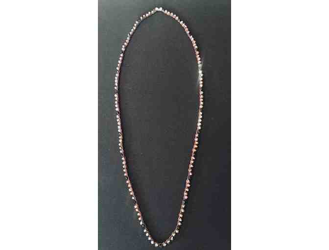 Handmade by Gi Gi - Black and Gold Necklace with Removable Stone