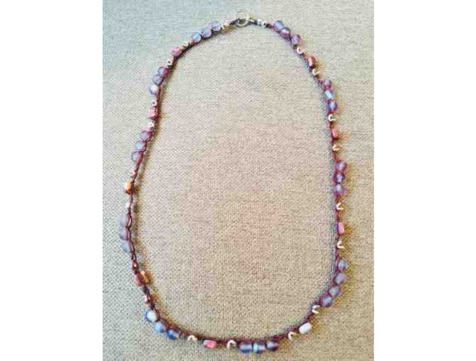 Handmade With Love by Gi Gi - purple, brown and silver necklace/bracelet