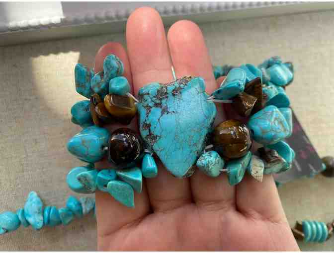 Paparazzi fashion jewelry - Zealous turquoise set (Zi Collection)