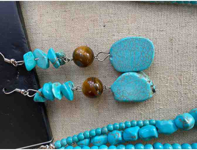 Paparazzi fashion jewelry - Zealous turquoise set (Zi Collection)