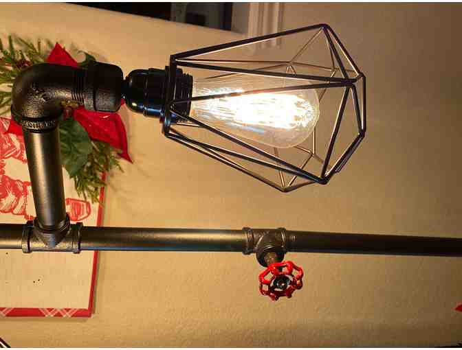 Custom made Industrial Iron Pipe Floor Lamp