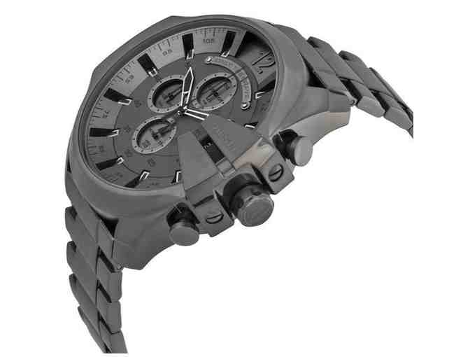 Diesel Mega Chief Chronograph Grey Dial Gunmetal Men's Watch