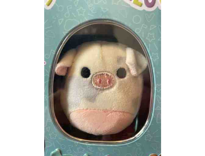 Squishmallow Collector's Tin Rosie the Pig & Needoh Fuzzy Ball