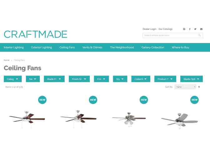One Craftmade Ceiling Fan of Choice (up to $500 value)