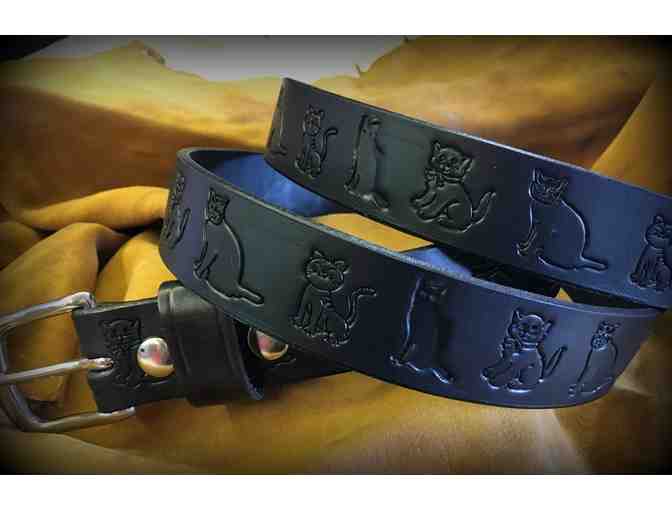 Purrfectly Feline . . . Hand-Crafted Leather Belt