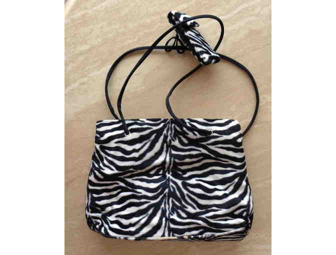 Zebra Design Tote-Style Handbag -- New