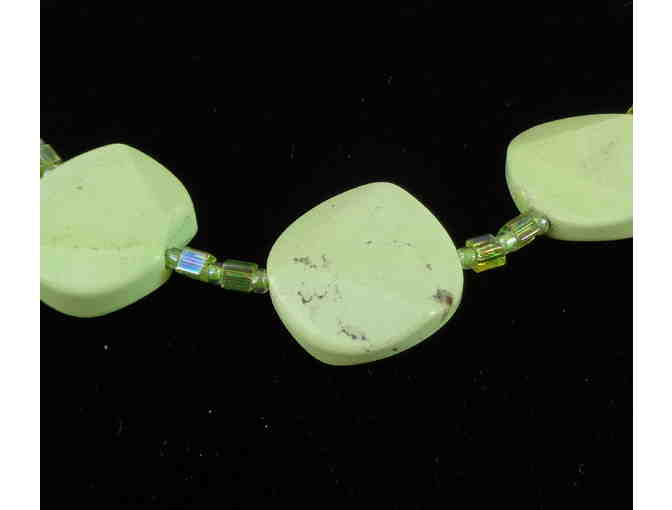 Hand-Crafted Lime Color Necklace -- New