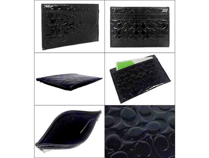 Coach C Signature Embossed Wallet Card Case -- New