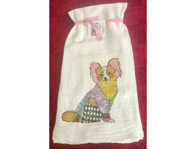 Star Brite PAPILLON Watercolor Art Tea Towel -- New