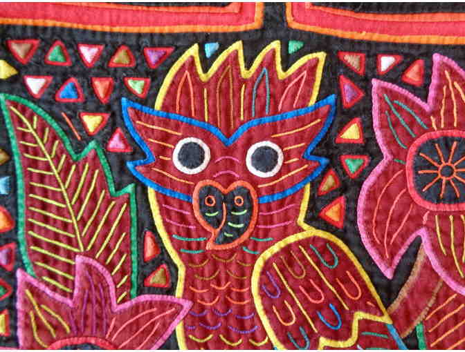 Traditional Parrot Mola Wall Hanging or Throw Pillow -- New