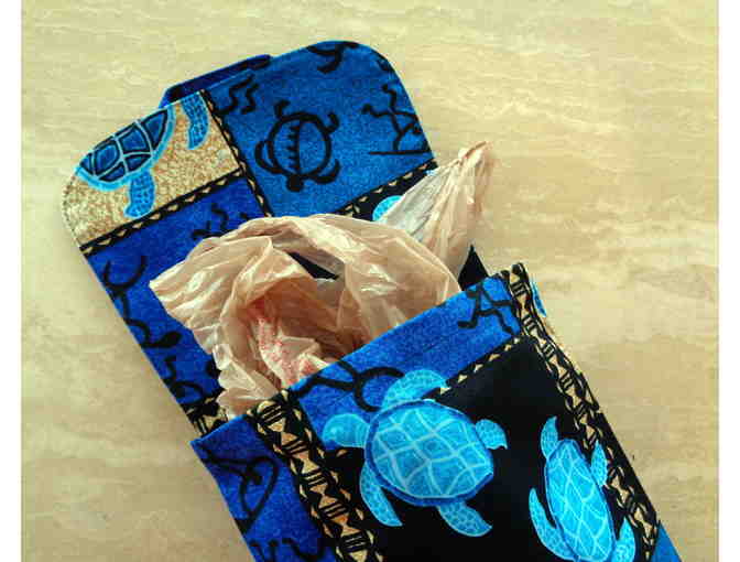 Hawaiian Turtle Print Trash Bag Holder -- New