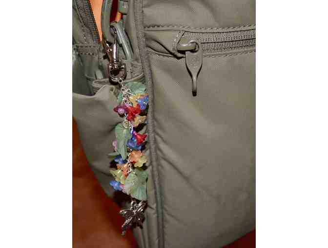 Floral Cascade With Butterfly Bag Charm -- New