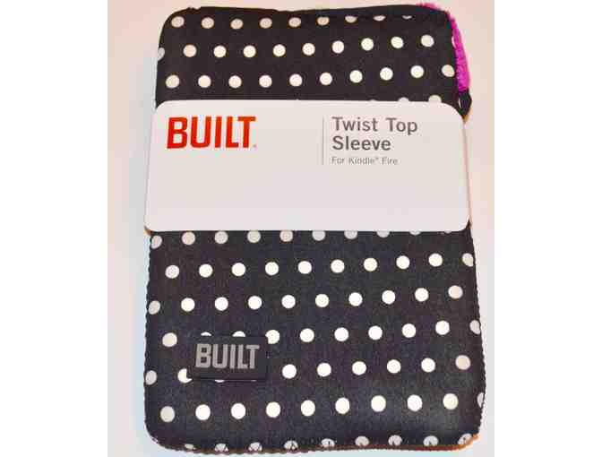 Black & White Polka Dot Twist Top Kindle Fire Sleeve -- New